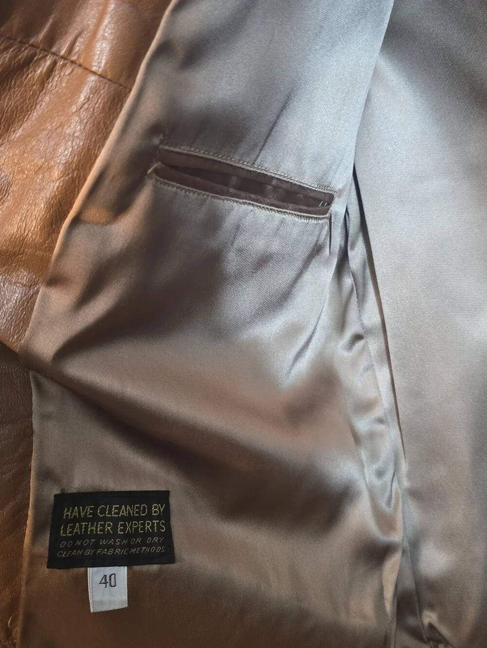 Puritan Unisex 70s Brown Leather Button Front Jacket Sz L (40)